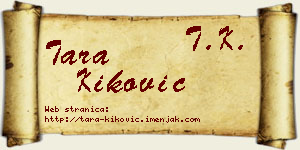 Tara Kiković vizit kartica